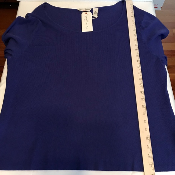 FRENCH LAUNDRY Ribbed Knit Sweater Lightweight Top Purple Women’s Plus Size 3X - Picture 10 of 16